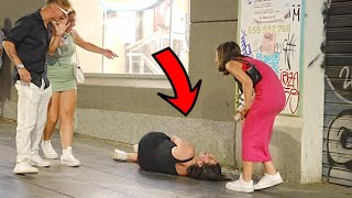Trashman Prank: She Was in SHOCK !! Scares and Falls !!
