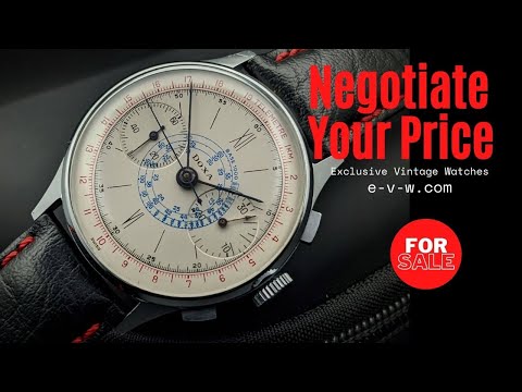 Very Rare Vintage Jumbo 38mm Doxa Chronograph Valjoux 22 Two-tone dial  – For Sell