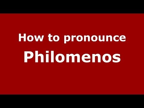 How to pronounce Philomenos (Greek/Greece) - PronounceNames.com