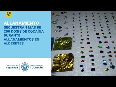 Secuestran más de 200 dosis de cocaína durante allanamientos en Alderetes