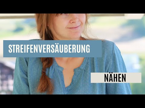 Streifenversäuberung am Halsausschnitt nähen, AnniNanni Blusenshirt