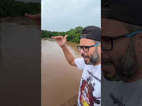 Rio Aquidauana transbordando na Ponte do Grego em Terenos MS #shorts #pontedogrego #rioaquidauana