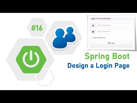 16 - Spring Boot Tutorial : Design a Login Page using #TwitterBootstrap | #LoginPage #SpringBoot