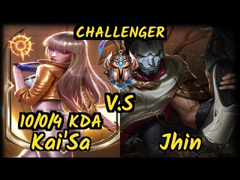 FLA Juzinho (KAI'SA) vs JHIN - 10/0/4 KDA BOTTOM ADC CHALLENGER GAMEPLAY - BR