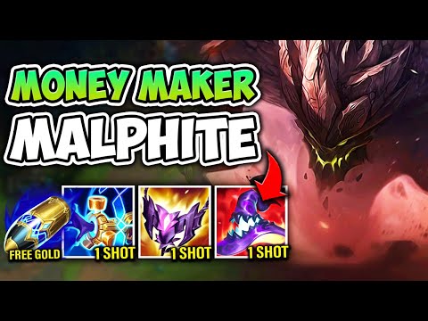 Malphite but I get double the gold for every kill (25 Minute Full Build)