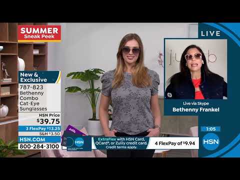 Bethenny Combo CatEye Sunglasses with Case and Cleaning ...
