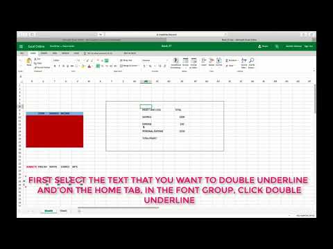 how to apply double accounting underline in excel 2013