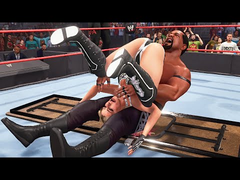 WWE 2k23: Alexa Bliss & Liv Morgan vs APA Faarooq & JBL 1, Intergender wrestling