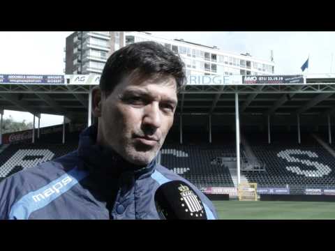 Felice Mazzu avant R.Charleroi S.C. - R.S.C.Anderlecht