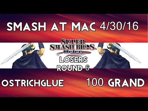 Smash@Mac 4/30/16 - OstrichGlue vs 100 Grand (SSBM LR6)