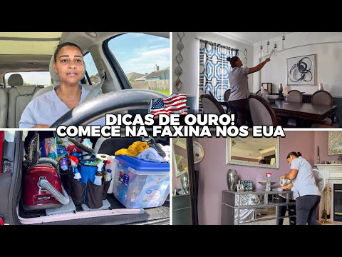 COMO É SER FAXINEIRA NOS EUA? MINHA ROTINA REAL DE TRABALHO🧽🇺🇸