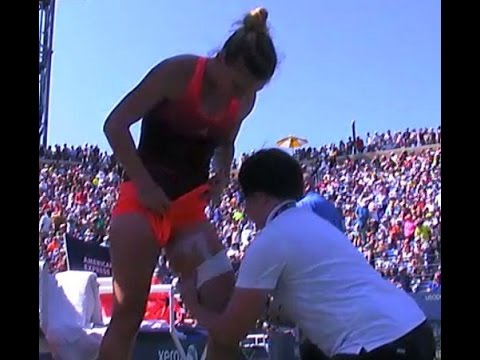 Simone Halep Throws Racket vs Sabine Lisicki #USOpen