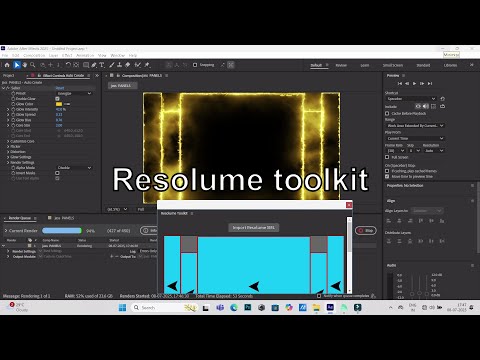 After Effect addon plugin Resolume toolkit. make neon slice in resolume arena. @Vjjas