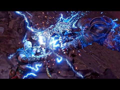 God of War: Ragnarok - KRATOS VS THOR Rematch Fight No Damage GMGOW