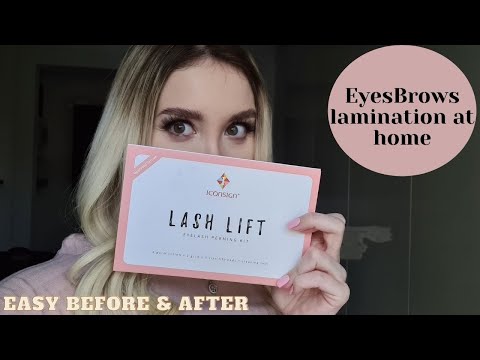EYEBROWS LAMINATION AT HOME - TUTORIAL - AMAZON KIT - BROWLIFT QUARANTINE AND CHILL - HOW TO -