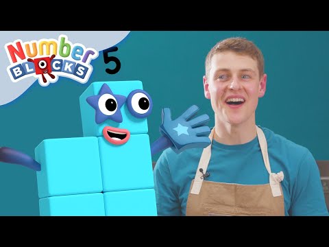 @Numberblocks | National Numeracy Day | Let's bake Numberblock Five Flapjacks! - Kingdom Kids Zone, Little Learners - Numberblocks