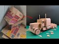 Trailer Truck From Cardboard Zero Plastic DIY Craft