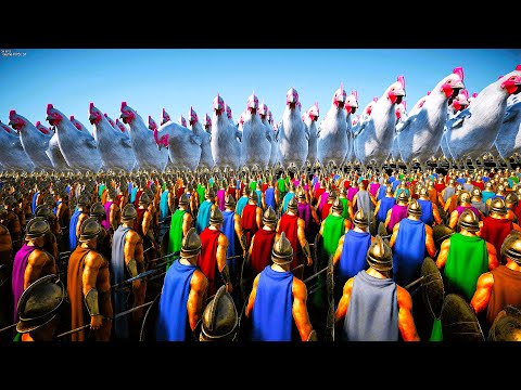NEW CONTENT UPDATE - MOTHER OF ALL HEN Vs SPARTA - Ultimate Epic Battle Simulator 2 | UEBS 2
