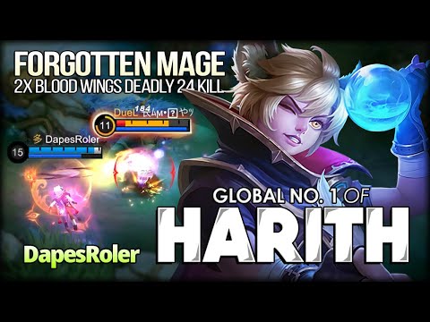 Forgotten Deadly Mage! 24 Kills. DapesRoler Global No. 1 of Harith - Mobile Legends: Bang Bang