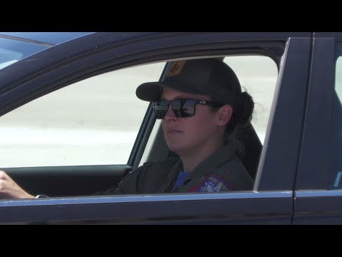 4K. F-35a Pilot Major Kristin "Beo" Wolfe. Driving a car and F-35. 2022