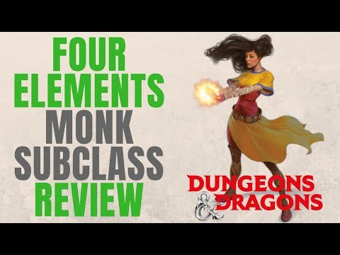 Monk Way of the Four Elements - D&D 5e Subclass Series