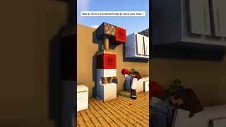 Minecraft: FUNCTIONAL Fridge  | #shorts