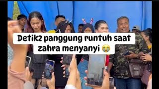 Download lagu Detik-Detik Panggung Ambruk Saat Zahra Bernyanyi, Penonton Panik! 😱🎤 mp3