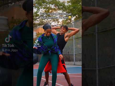 POV: playing basketball with females😂😂😂 #fyp #basketball #gyat