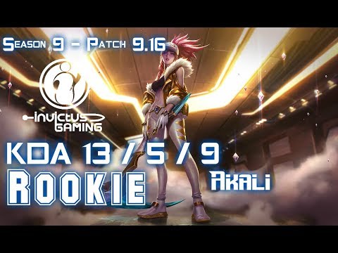 IG Rookie AKALI vs YASUO Mid - Patch 9.16 KR Ranked
