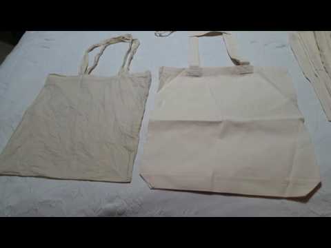 Set of 12 cotton tote bags 100% cotton reusable tote bags