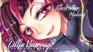 【ツイステ】リリア•ヴァンルージュを描いてみたんですが