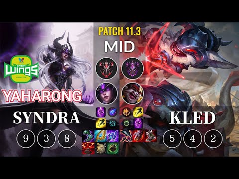 JAG Yaharong Syndra vs Kled Mid - KR Patch 11.3