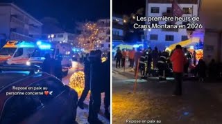 L'arrivo dei soccorsi a Crans-Montana, nel bar andato a fuoco nella notte di Capodanno