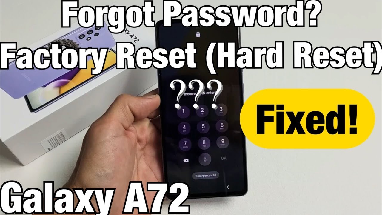 Galaxy A72: Forgot Password? Can't Turn Off Phone to Factory Reset? FIXED!