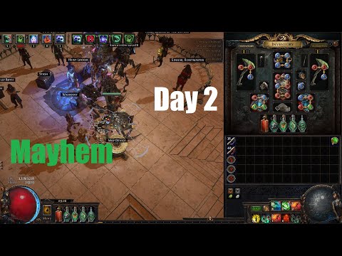 [Path of Exile 3.19] Mayhem Event Day 2 Necromancer Build Diary Carrion Golem Swap - 1112