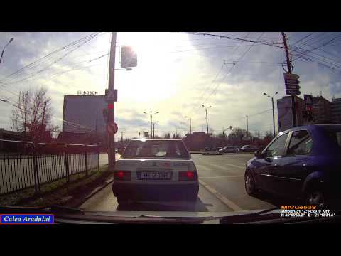 Driving in Timisoara: Auchan Nord - Zona Lunei. Timelapse 2x.