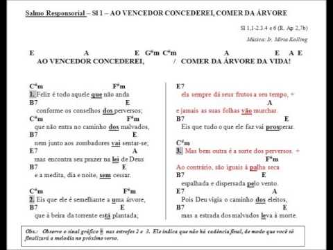 SALMO 1 - AO VENCEDOR CONCEDEREI, COMER DA ÁRVORE DA VIDA. (Arq. Goiania - Ir. Miria) - CATÓLICA