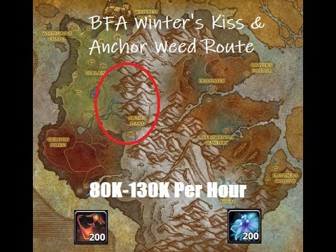 WoW BFA Herbalism - 80k-130k Gold Per Hour - Anchors Weed & Winter's Kiss