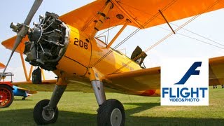 preview picture of video 'Boeing Stearman PT-17 Radial Engine Start Up and Take Off'
