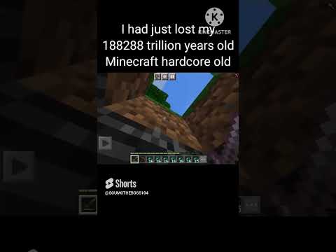 SOUMO THE BOSS - I  just losted my 18982898 trillion years old minecraft hardcore world 🤣😭#shorts#viral #minecraft