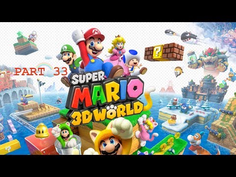 Super Mario 3D World Walkthrough Part 33  (100% All Stars, Stamps, Gold Flags)