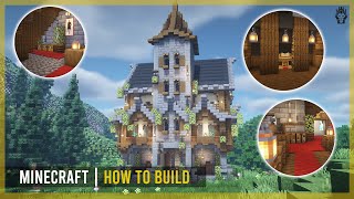 Minecraft How to Build Interior of a Medieval Town Hall (tutorial)