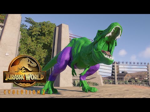 BATMAN VS VENOM VS SPIDER-MAN T-REX Fights in Jurassic World Evolution 2 ! #jurassicworldevolution2