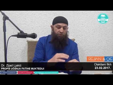 Učenje fatihe iza imama : tri stava učenjaka - Dr. Zijad Ljakić