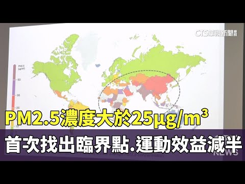 首次找出臨界點 PM2.5濃度>25μg/m³　運動效益減半