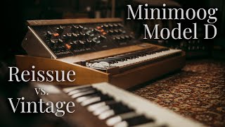 Video thumbnail for Minimoog Model D - reissue vs. vintage by Marius Leicht