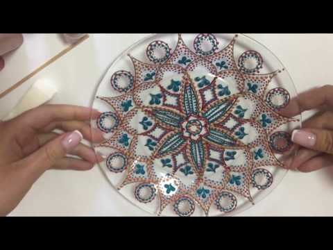 Как расписать тарелку в точечной технике | NESTbase BROWN PLATE