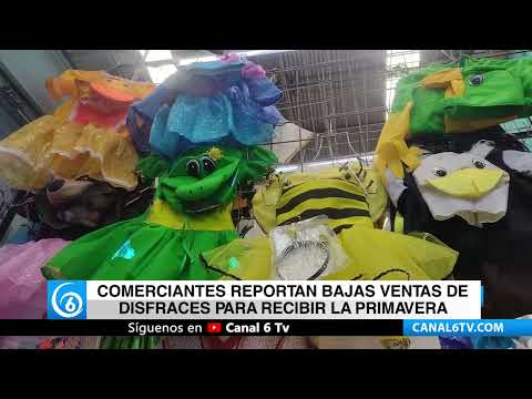 Video: Comerciantes reportan bajas ventas de disfraces para recibir la primavera