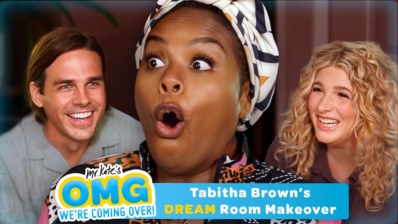 We shock Tabitha Brown with her DREAM room makeover 😱