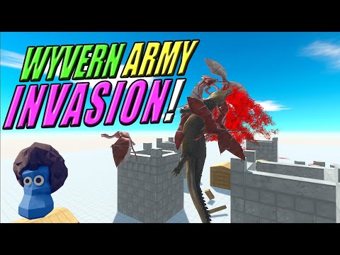 Wyvern Army Raids the Village! - Animal Revolt Battle Simulator